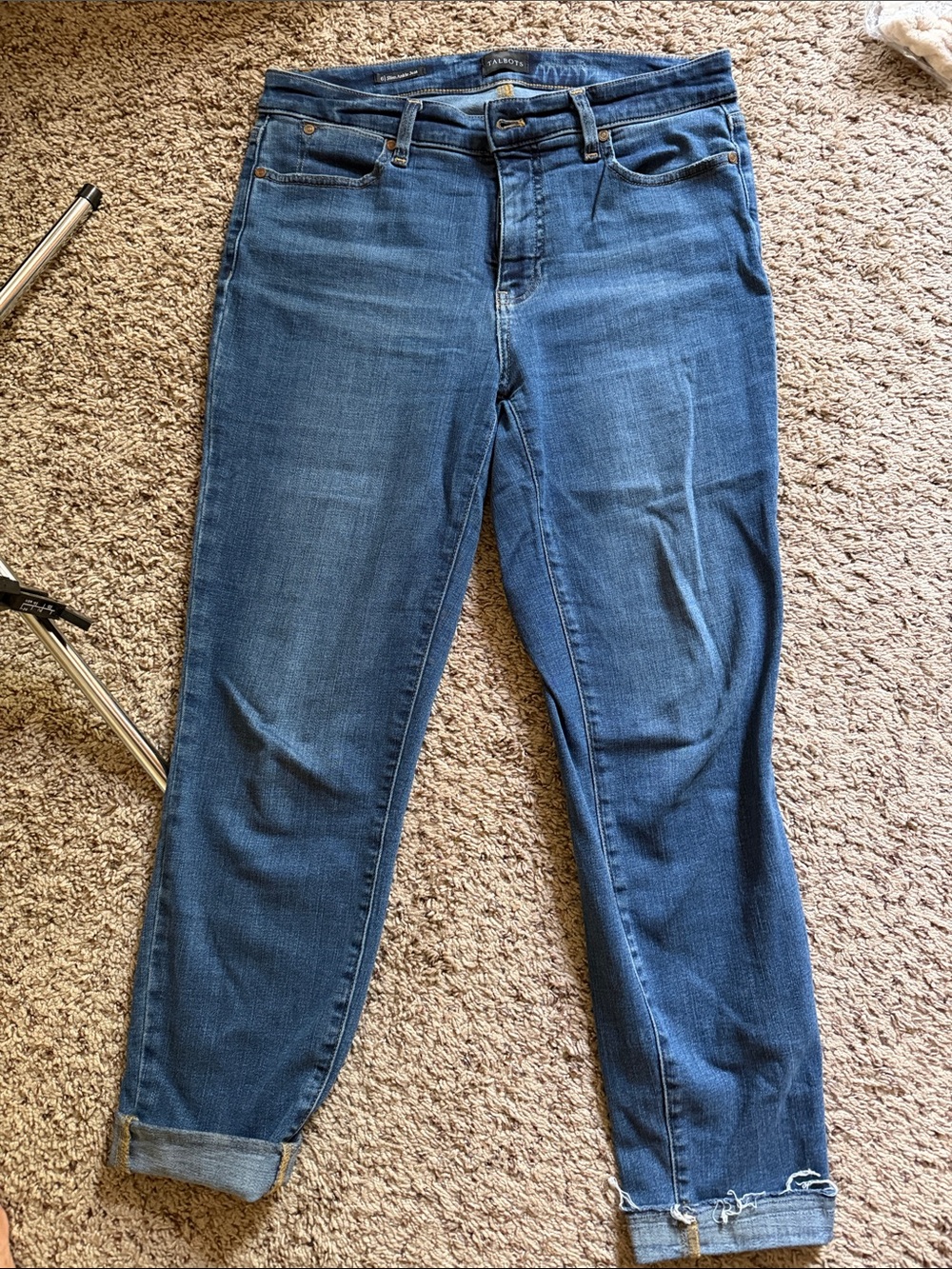 Talbots Women’s Boyfriend Jeans in Medium Blue Wash